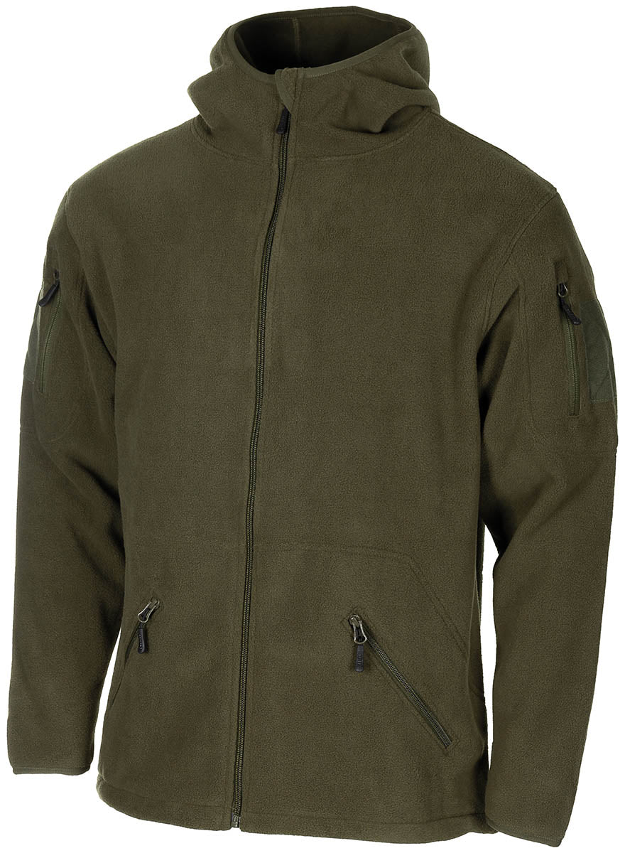 Veste polaire MFH Tactical à capuche et poches de bras à glissières YKK