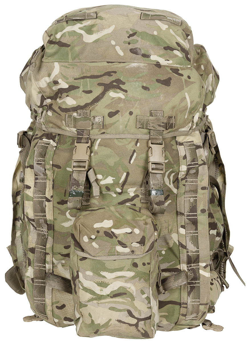 Sac à dos britannique INF Short, surplus d'occasion pour le transport et le rangement