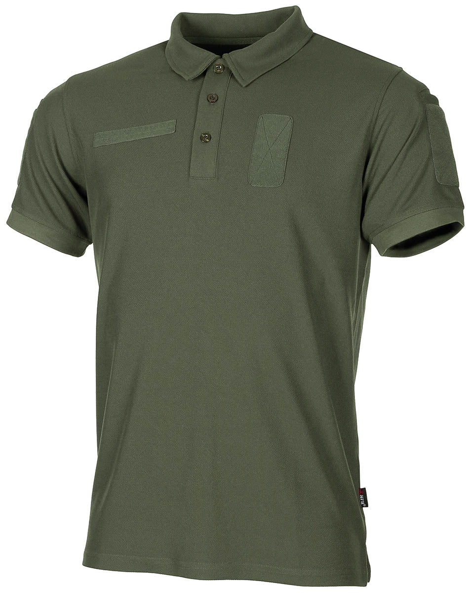 Polo Tactical MFH en polyester à fibres Coolmax avec deux poches de bras