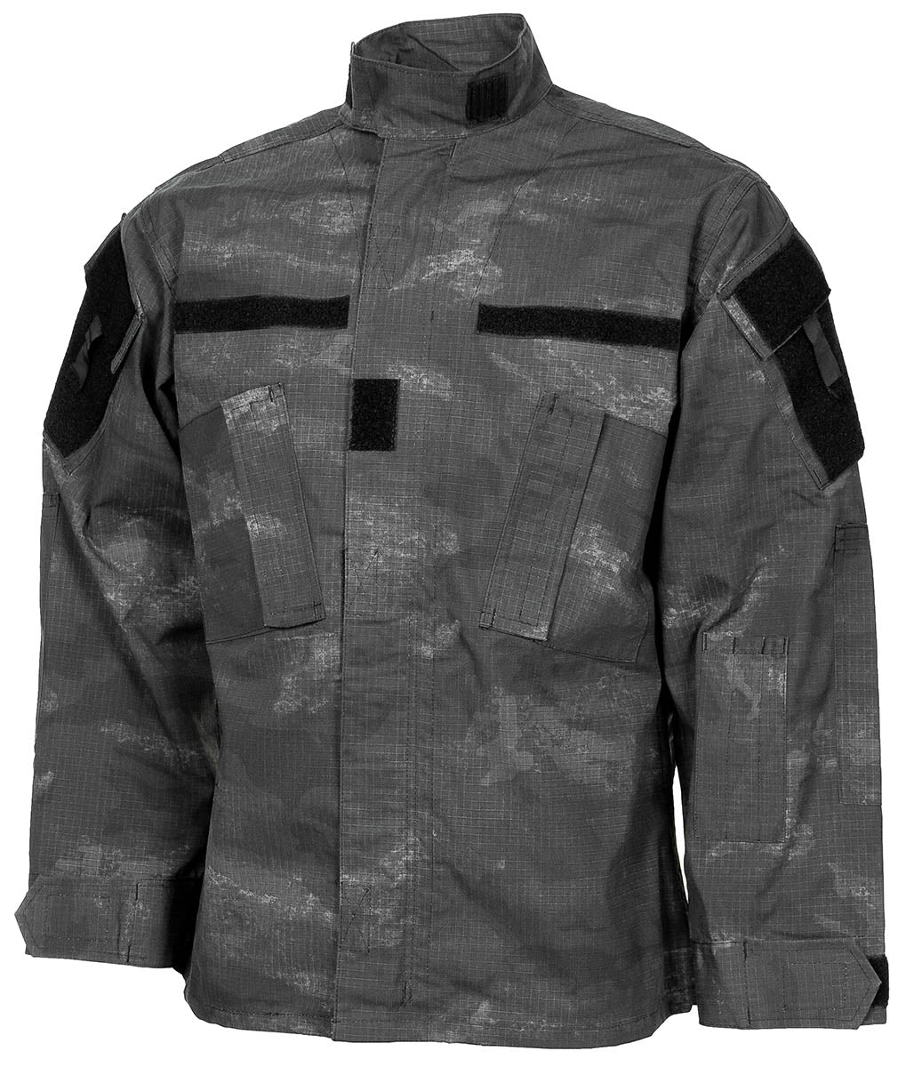 Veste de combat US ACU MFH Rip Stop 100 % coton col montant et poches de manche