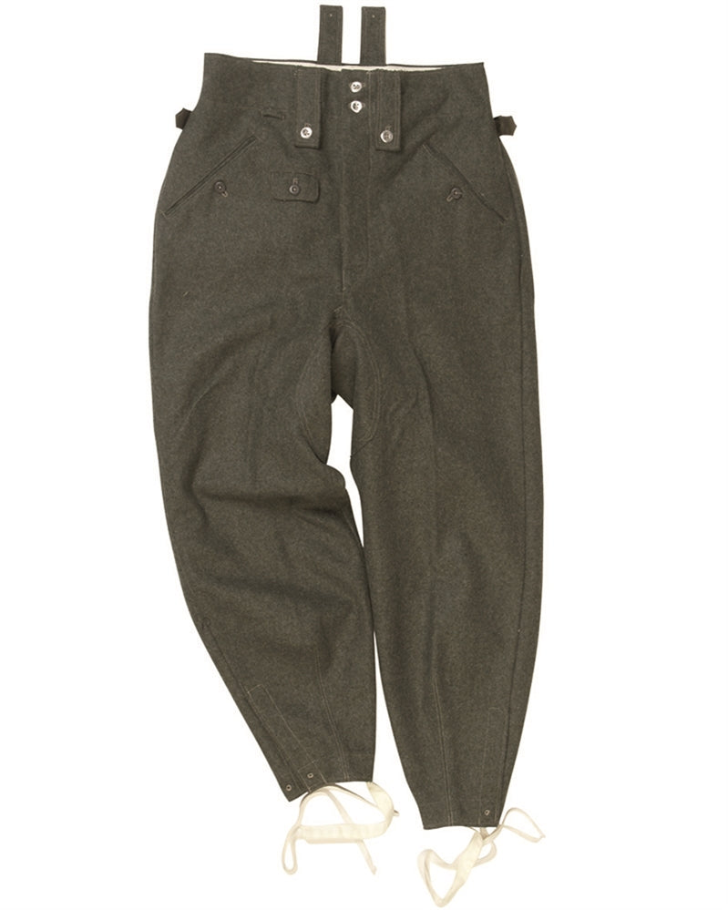 Pantalon de campagne M43 type Wehrmacht Mil-Tec en laine mélangée, doublure coton