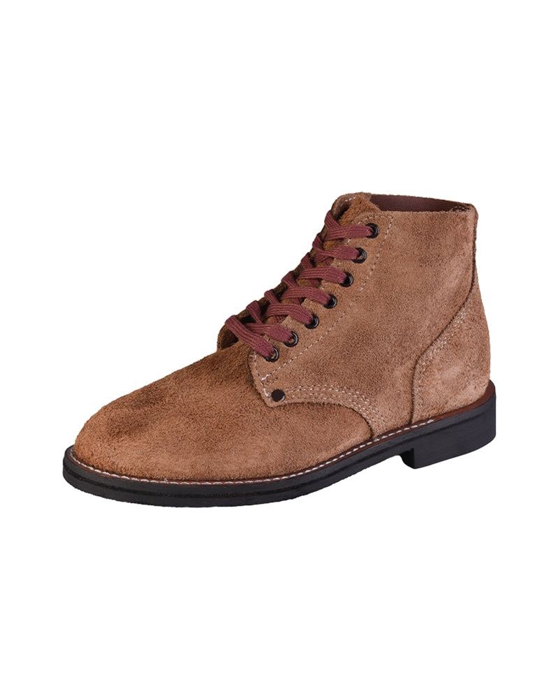 Chaussures de campagne type US Mil-Tec en cuir velours, laçage à sept œillets
