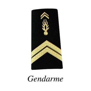 Fourreaux de grade Patrol Equipement gendarmerie mobile plastifiés 11 x 5 cm