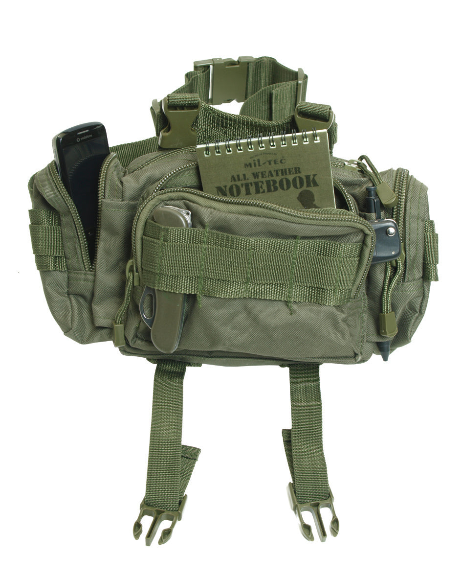Sacoche de ceinture modulaire Mil-Tec en polyester 600D enduit PVC 34 × 16 × 8 cm
