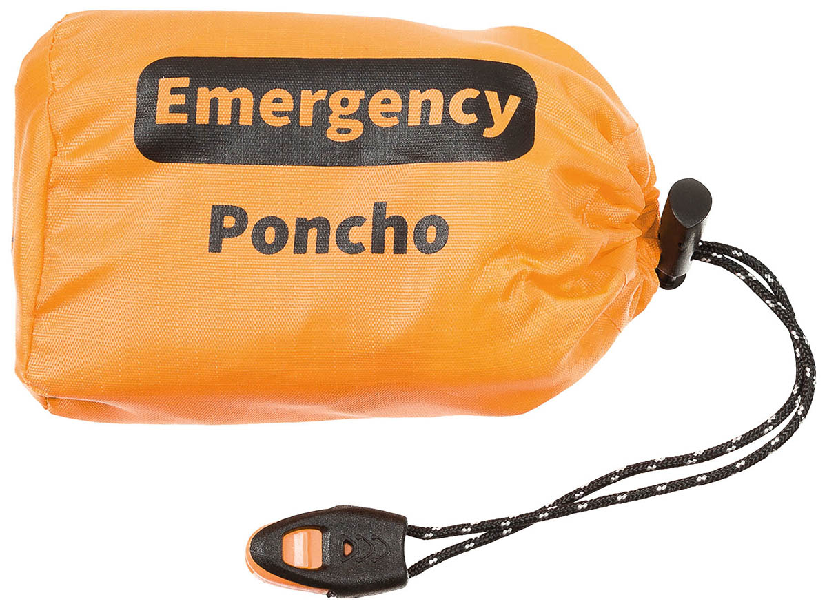 Poncho de secours Fox Outdoor en polyéthylène 142 x 100 cm avec sifflet et étui