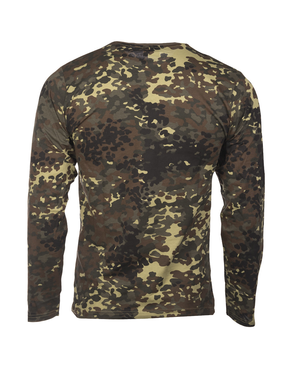 T-shirt à manches longues Mil-Tec en coton jersey simple 145 g/m² à col rond