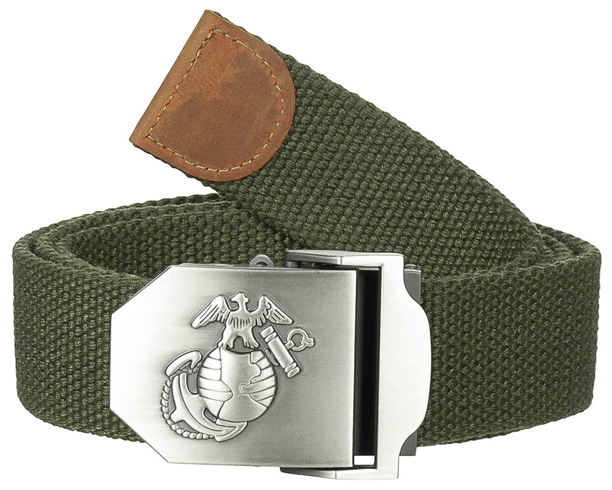 Ceinture type USMC MFH en polyester 4 cm à boucle métallique réglable à 120 cm