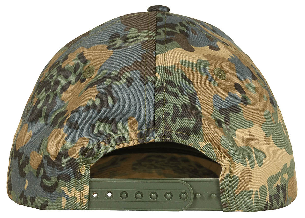 Casquette US MFH réglable en polycoton à visière six piqûres et six œillets