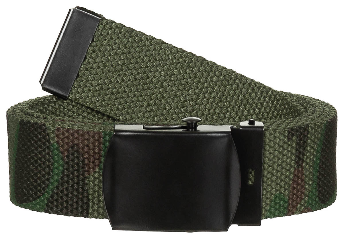 Ceinture MFH en toile coton 3 cm à boucle métallique réglable jusqu'à 130 cm