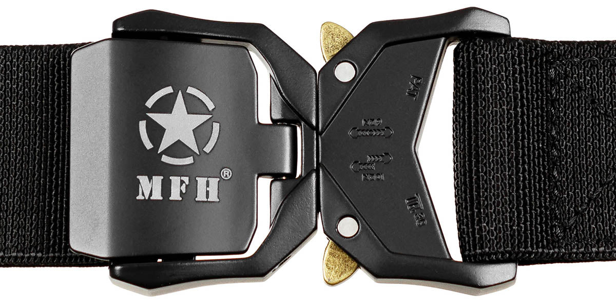 Ceinture élastique MFH Quick Release 3,7 cm à boucle en alliage de zinc