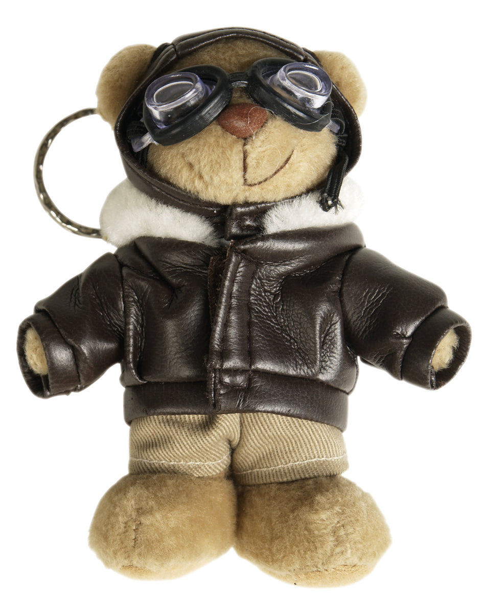 Porte-clés ourson Teddy Pilot Mil-Tec en polyester 11 x 9 cm pour trousseau