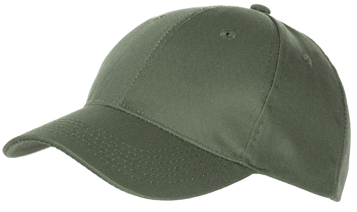 Casquette US MFH réglable en polycoton à visière six piqûres et six œillets