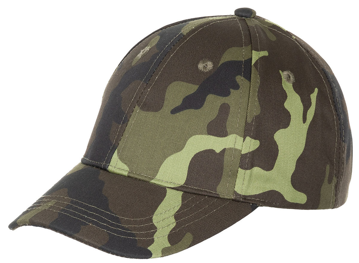 Casquette enfant MFH à visière préformée surpiquée, taille réglable et six aérations