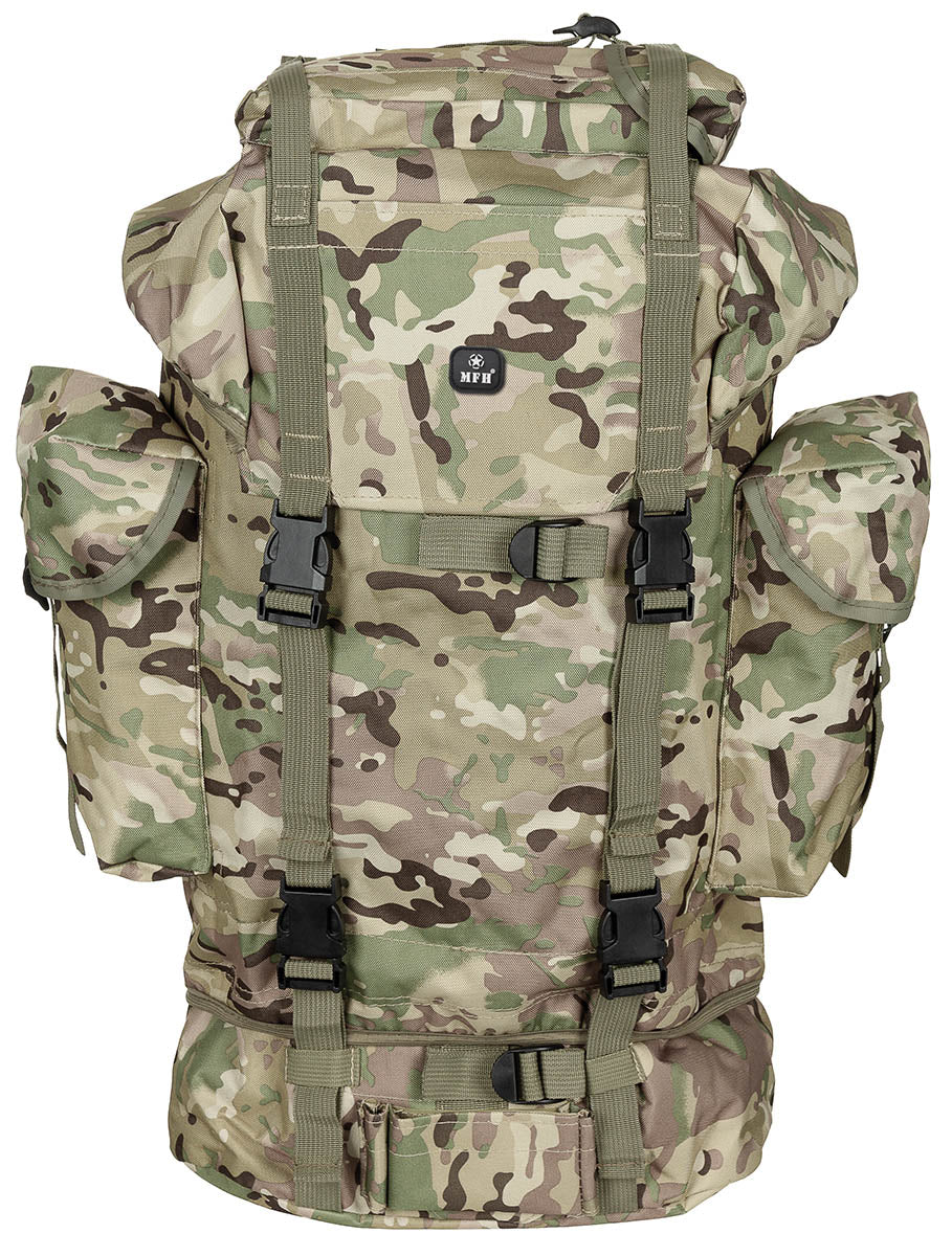Sac à dos de combat type BW MFH 65 l armature aluminium compartiment bas séparable