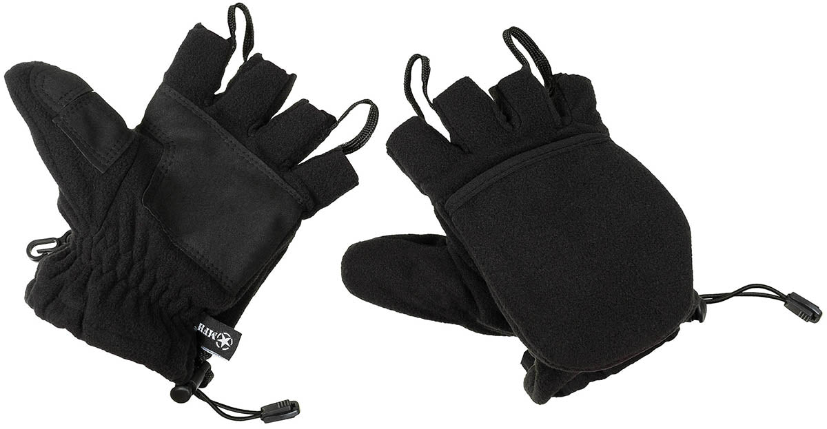 Gants mitaines polaires MFH à capuchon rabattable et cordon de serrage au poignet