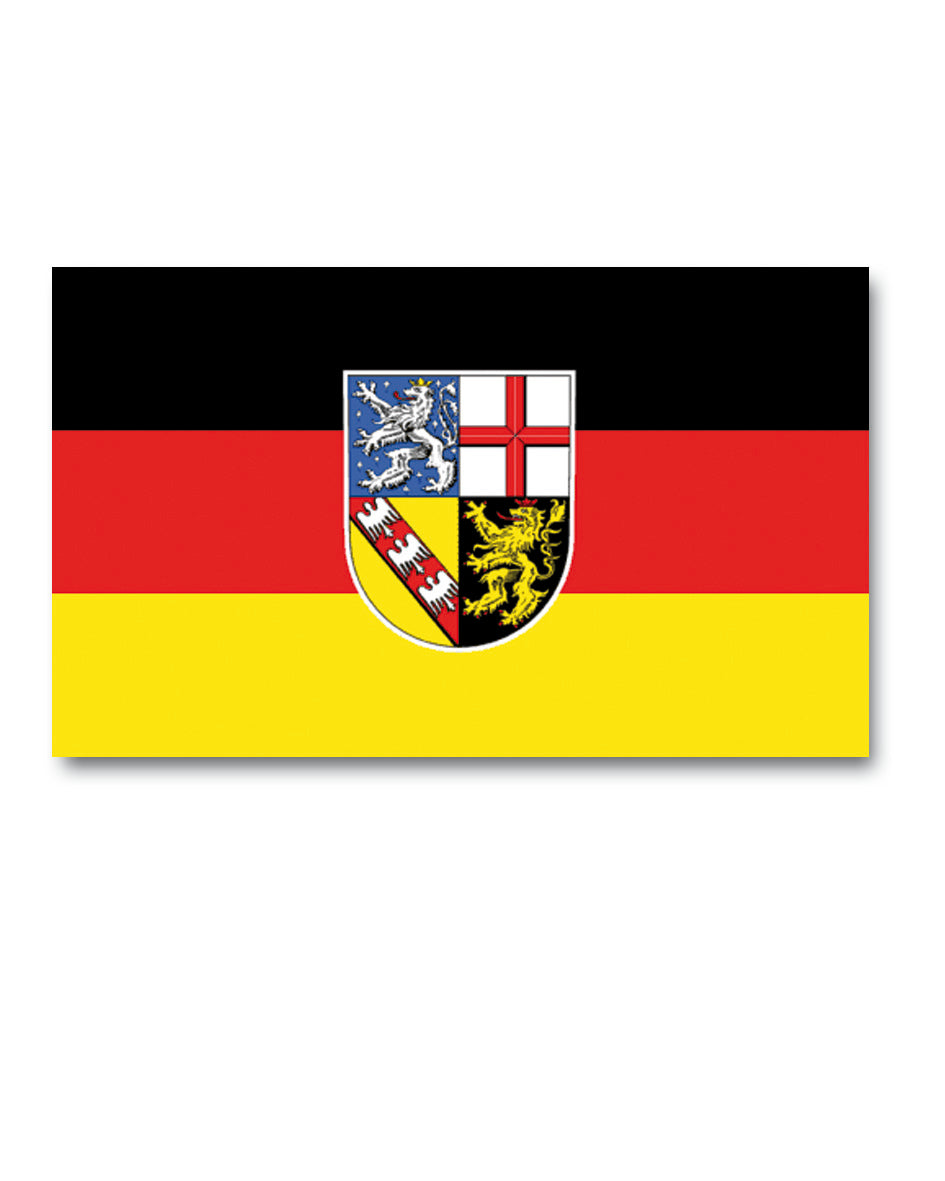 Drapeau du Land de Sarre Mil-Tec en polyester 90 x 150 cm avec deux œillets métalliques
