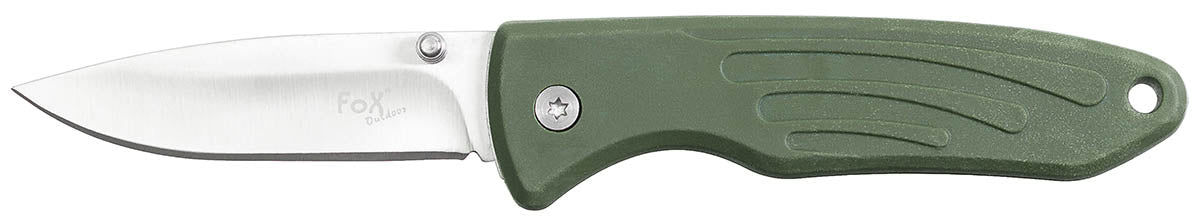 Couteau pliant Fox Outdoor manche TPR lame 8 cm mécanisme slipjoint 80 g