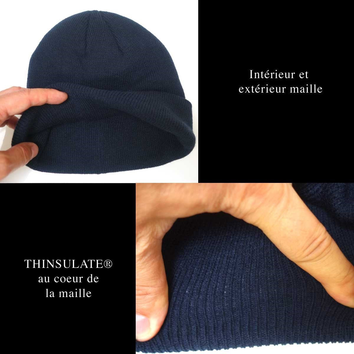 Bonnet OPEX brodé Troupes de Marine en maille acrylique doublée Thinsulate