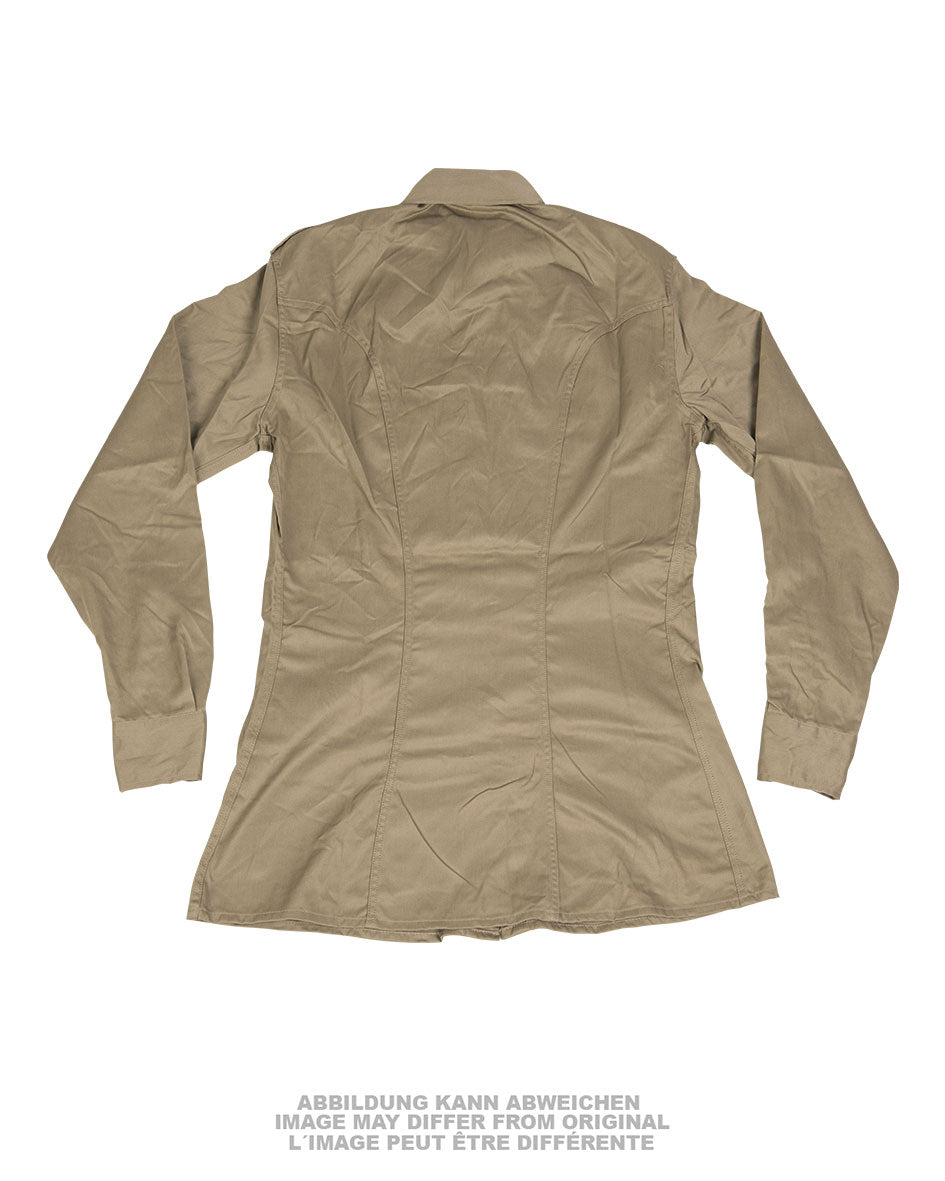 Chemise de service de l'armée italienne en polyester-coton, stock ancien