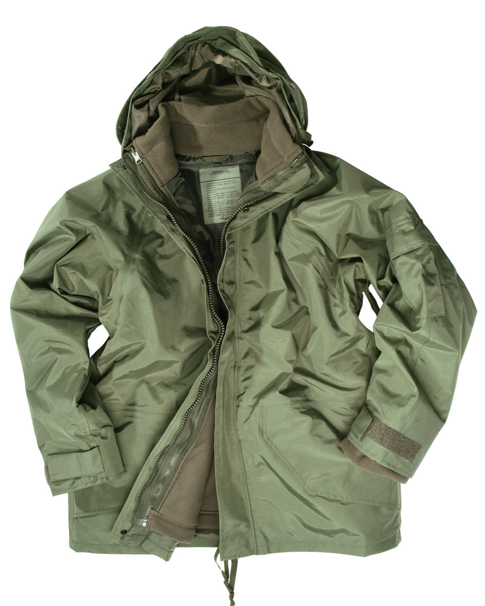 Parka de pluie Mil-Tec type ECWS en laminé 3 couches avec veste polaire amovible
