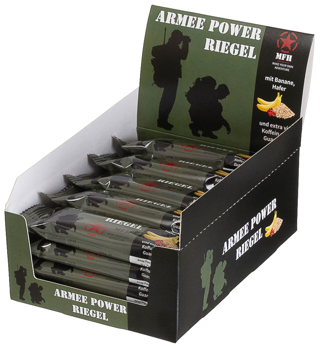 Barre énergétique MFH Army Power Bar 60 g à l'avoine banane et guarana