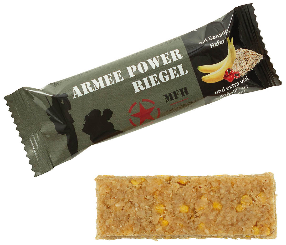 Barre énergétique MFH Army Power Bar 60 g à l'avoine banane et guarana