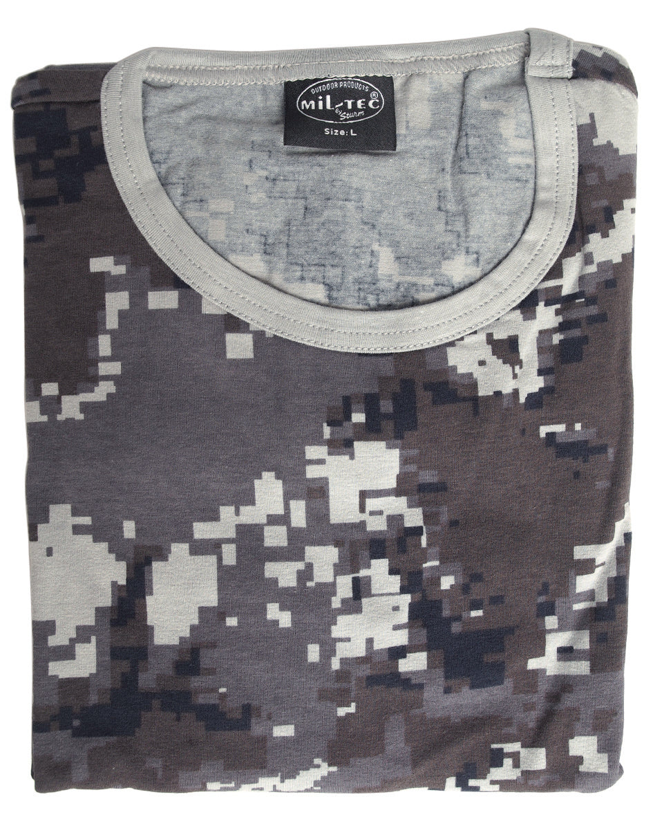T-shirt Mil-Tec en maille extensible coton-élasthanne, grammage annoncé 150 g/m²