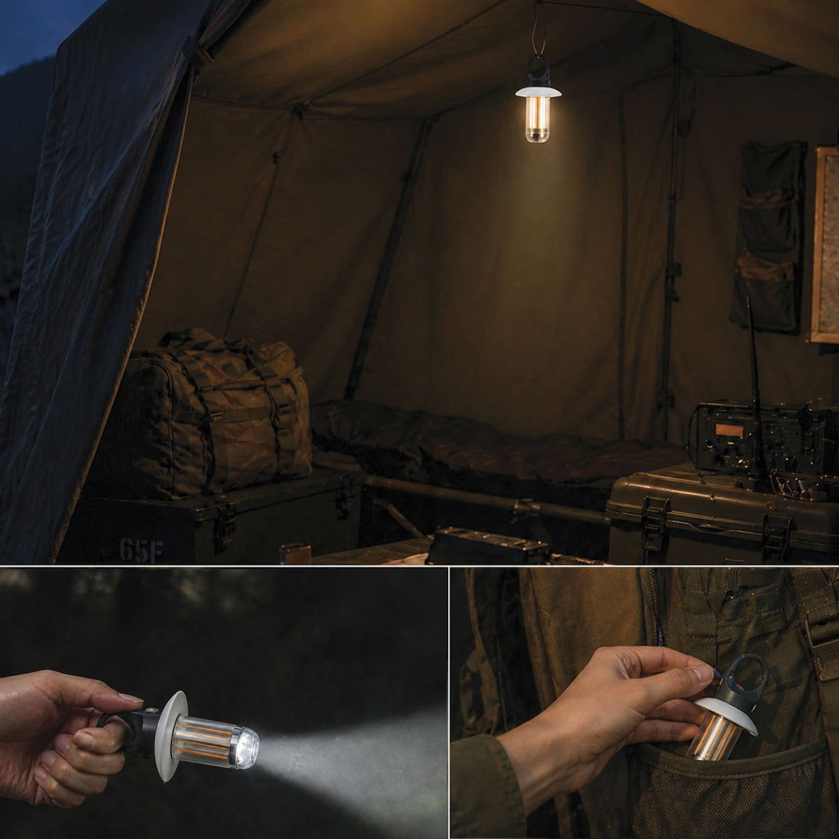 Lampe de bivouac OPEX Venus rechargeable USB-C 200 lumens 5 modes IPX4 76 g