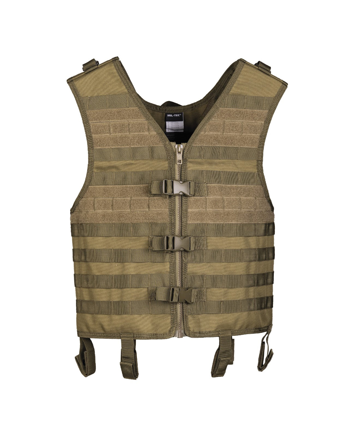 Gilet tactique Mil-Tec MOLLE Carrier Gen. II en polyester enduit avec poignée d'extraction