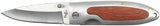 Couteau pliant Fox Outdoor manche acier inoxydable à insert bois lame 7 cm
