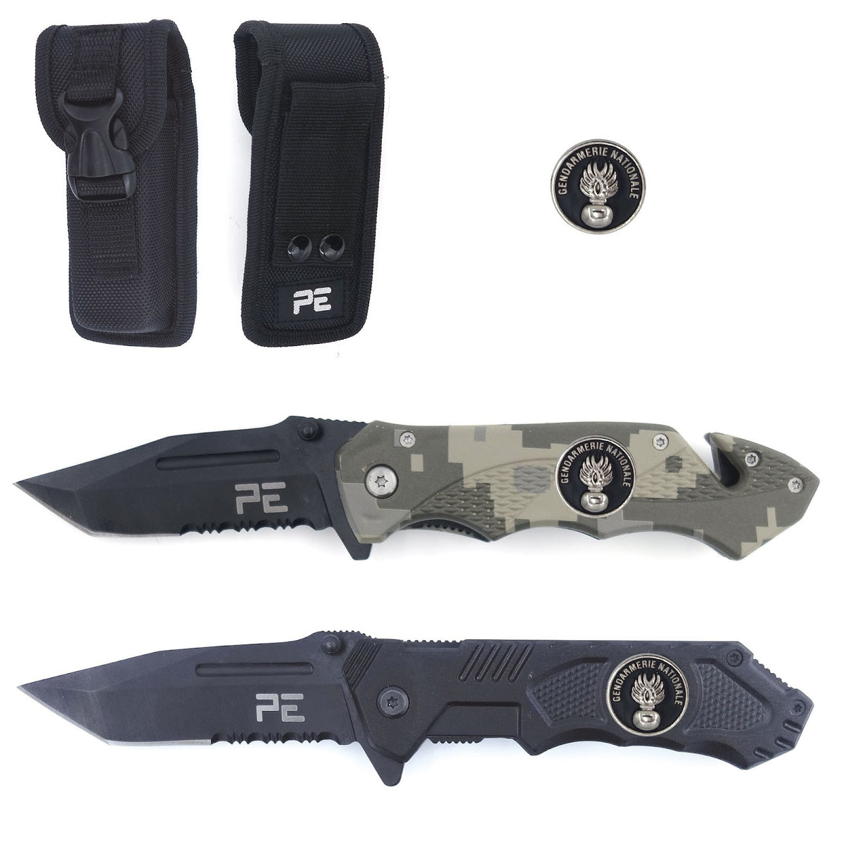 Couteau pliant Patrol Equipement Survival Gendarmerie lame acier 440 de 8,5 cm