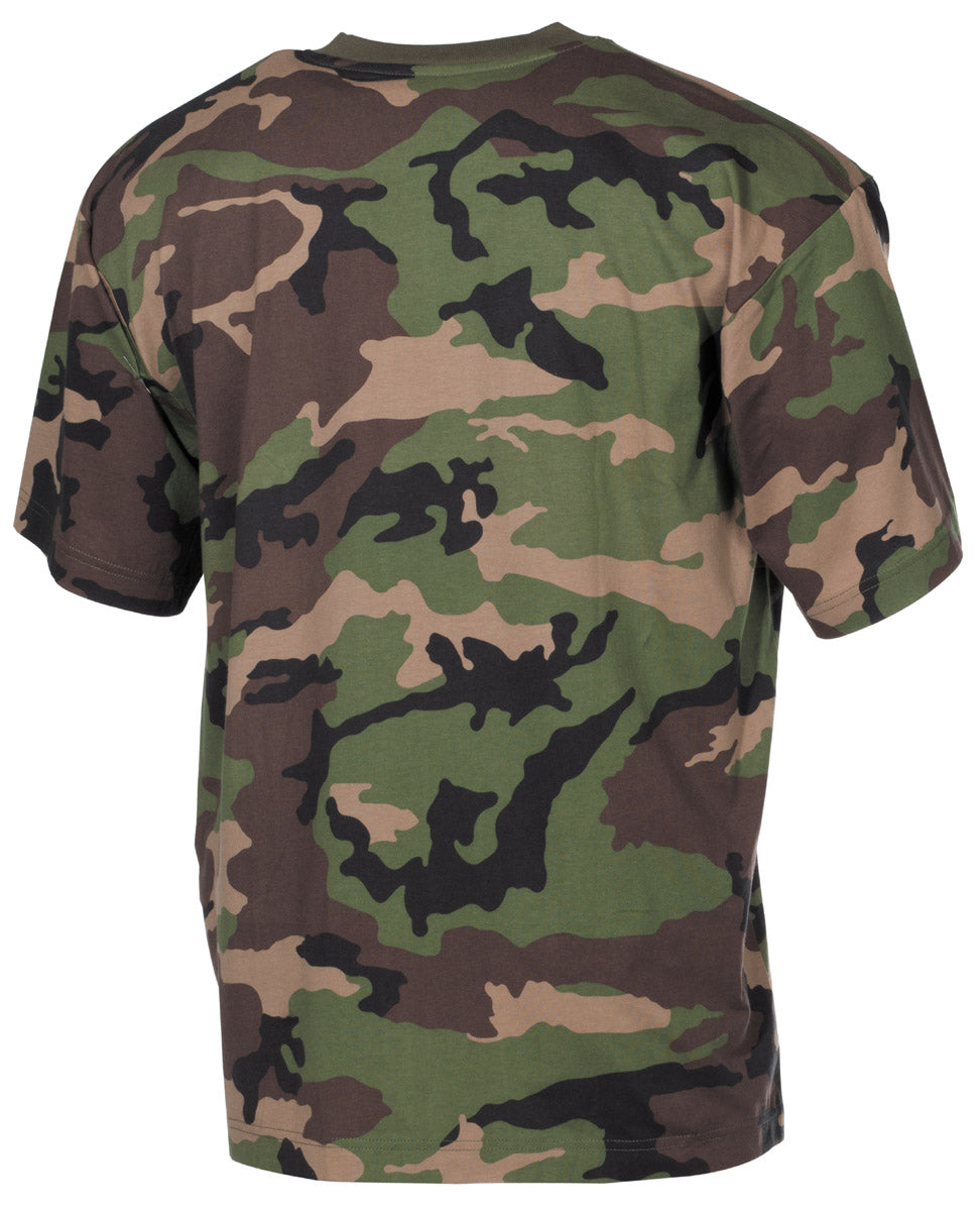T-shirt US manches courtes MFH 170 g/m² coton à impression réactive col renforcé
