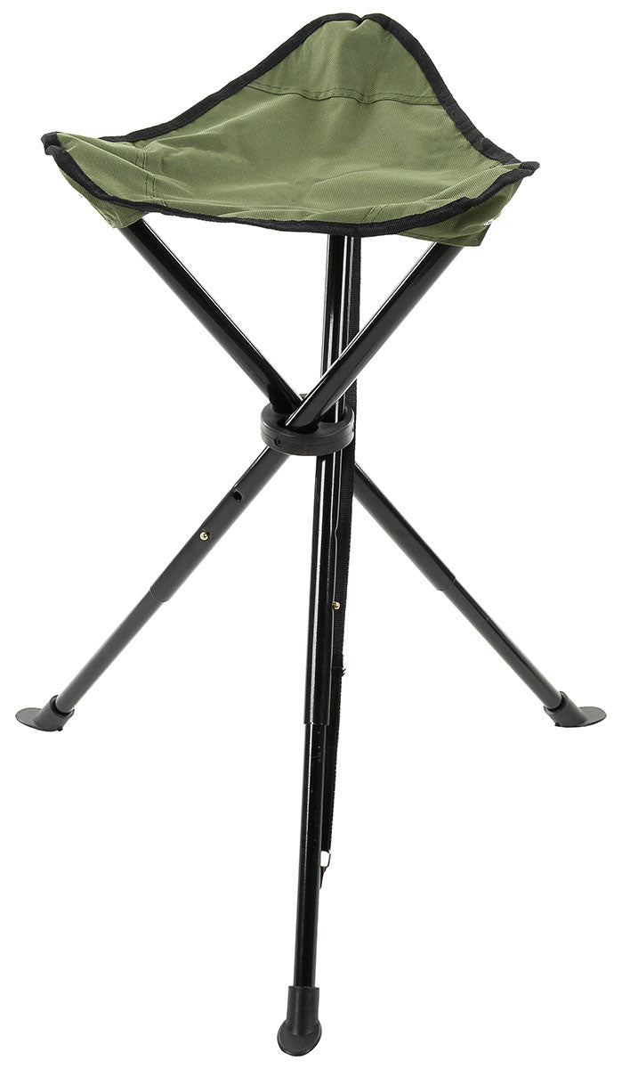Tabouret pliant trépied télescopique Fox Outdoor assise réglable 45 à 55 cm