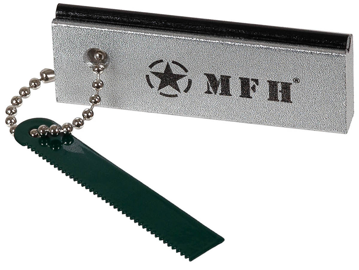 Allume-feu MFH Army à ferrocérium corps aluminium avec grattoir et chaînette