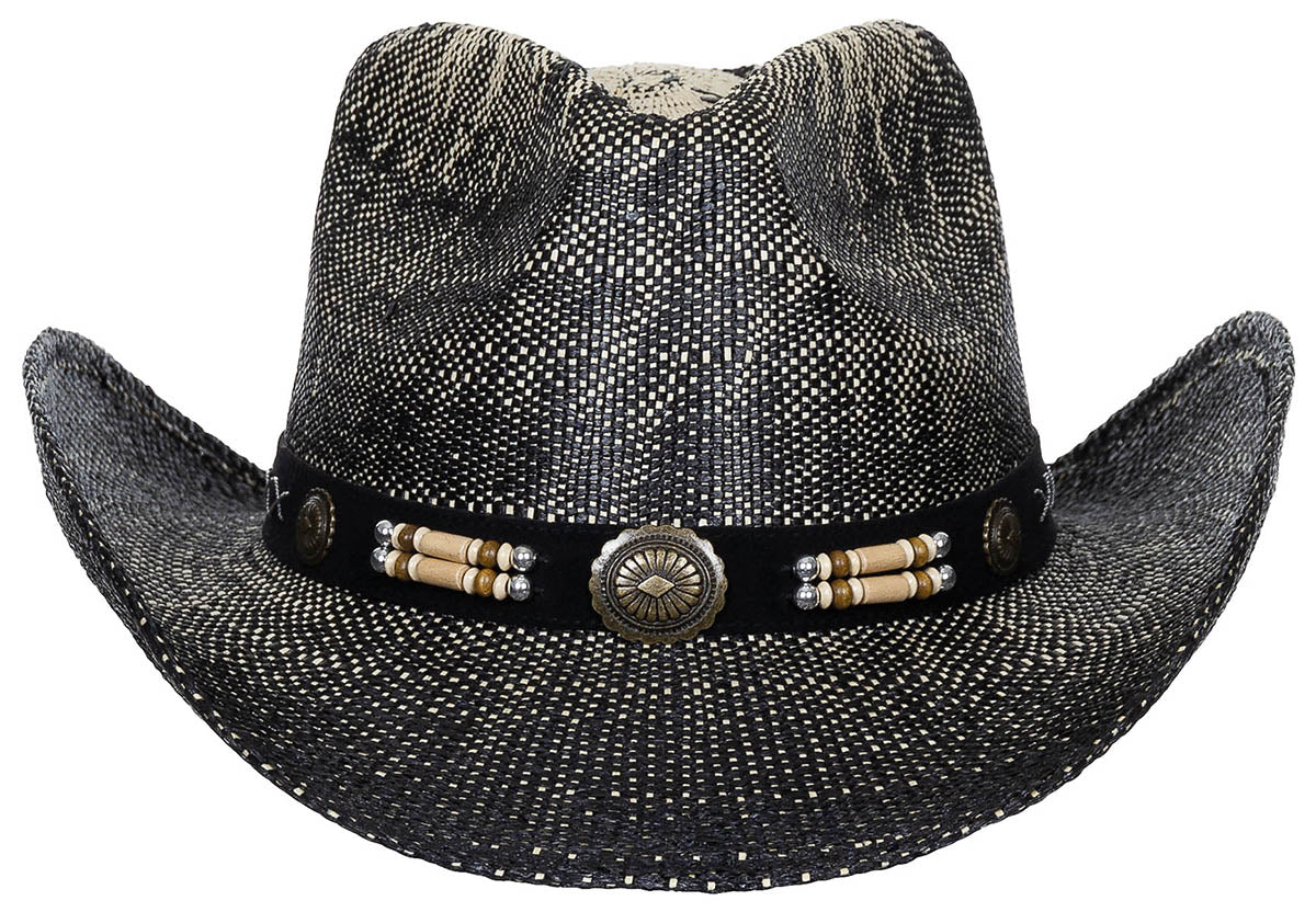 Chapeau de paille Fox Outdoor Texas en papier tressé à bandeau et tour élastique