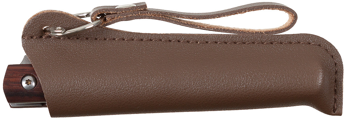 Couteau pliant Fox Outdoor Slim lame 9,2 cm manche bois avec étui à passant