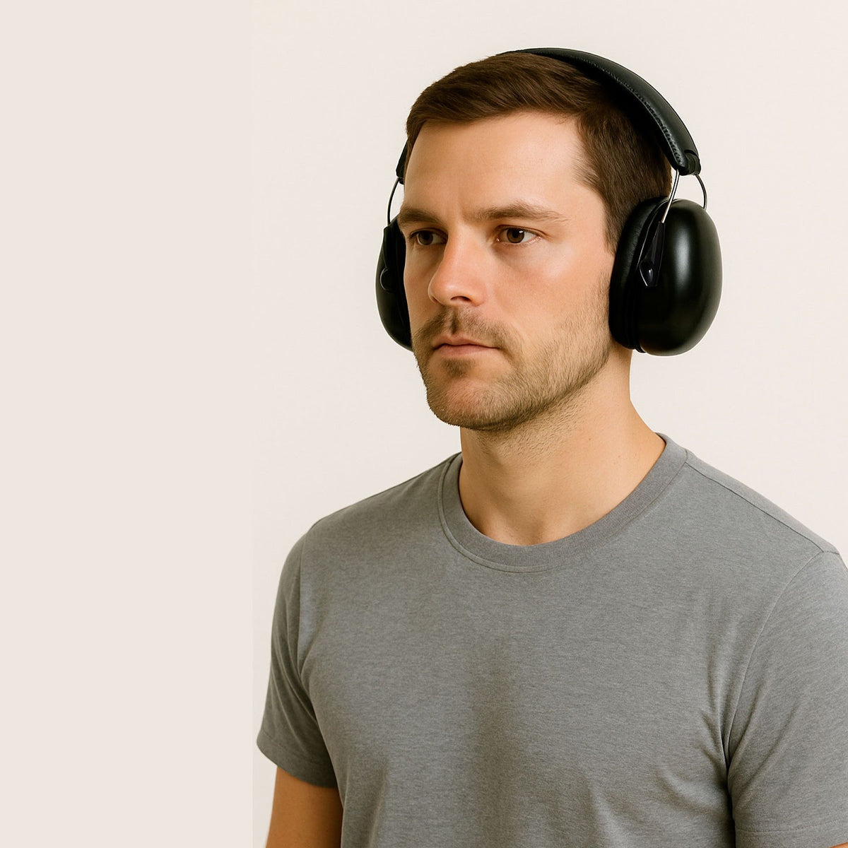 Casque anti-bruit pliable à arceaux métalliques NRR 21 dB norme EN 352-1 2020