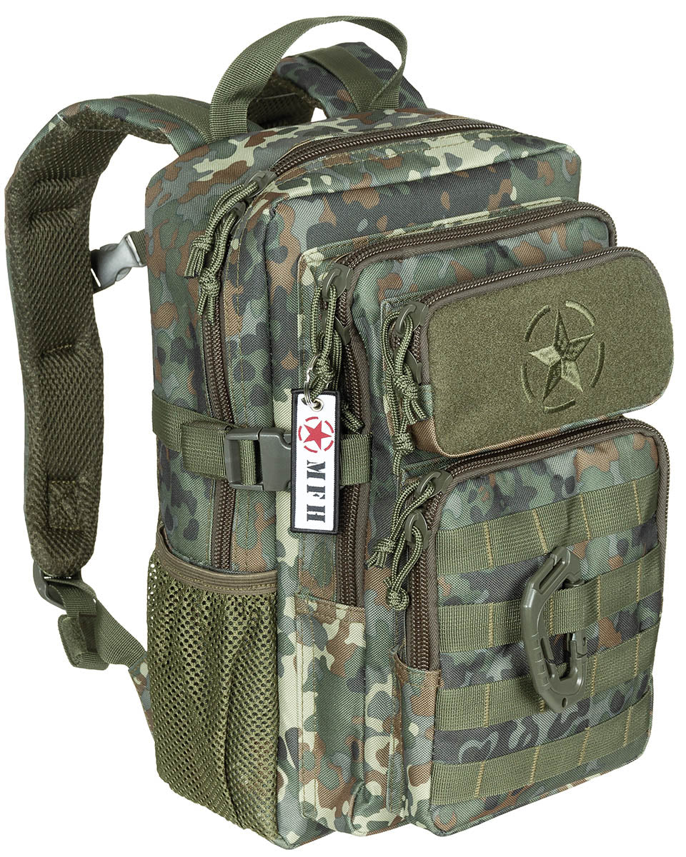 Sac à dos d'assaut MFH US Assault Youngster 15 L en polyester avec sangle de poitrine