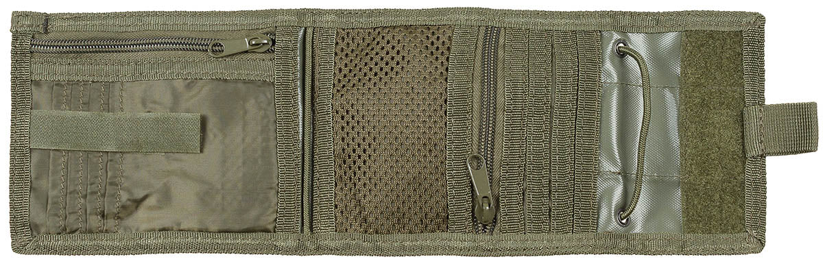 Portefeuille tour de cou MFH 12 x 15 cm cordon escamotable et 8 rangements