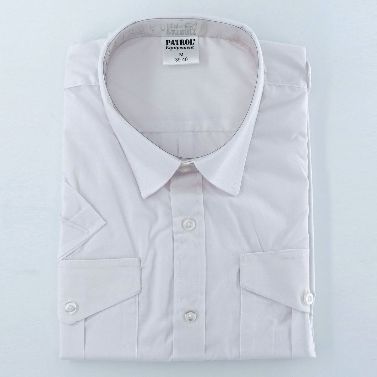 Chemise de service pilote manches courtes polycoton 60/40 pattes d'épaules