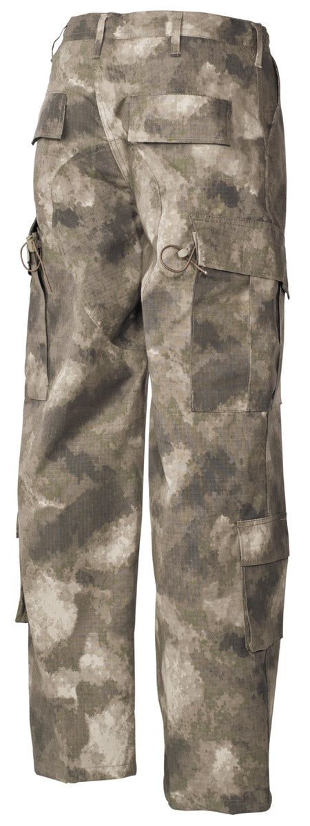 Pantalon de combat US ACU MFH Rip Stop 100 % coton huit poches logements genouillères