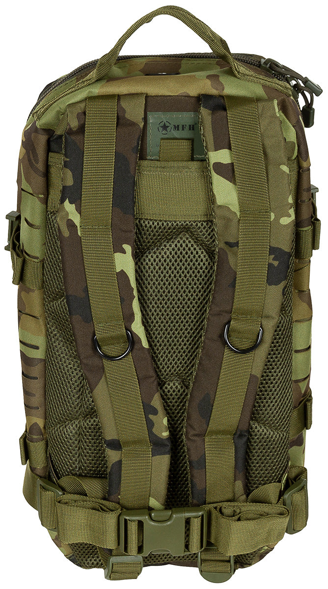 Sac à dos d'assaut MFH US Assault I Laser 30 L à découpe laser et ceinture ventrale