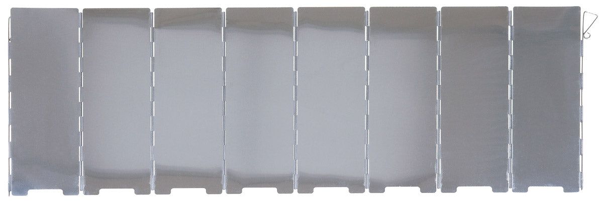 Pare-vent de réchaud pliant Fox Outdoor en aluminium 67 x 24 cm à huit lamelles