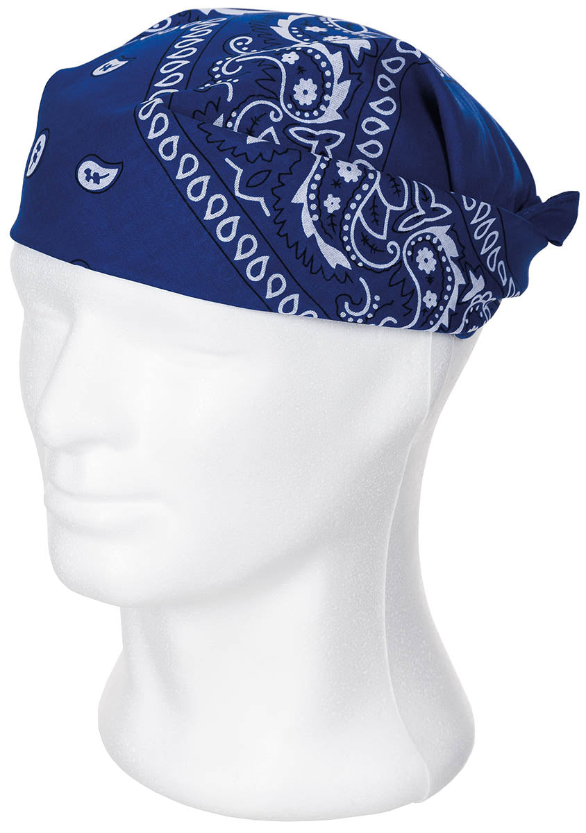 Bandana MFH en coton 55 x 55 cm, carré classique à porter au cou ou sur la tête
