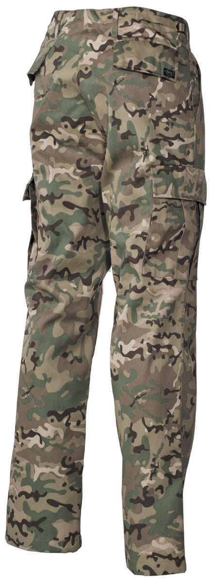 Pantalon de combat US BDU MFH motif AT-digital à glissière polycoton 65/35 six poches
