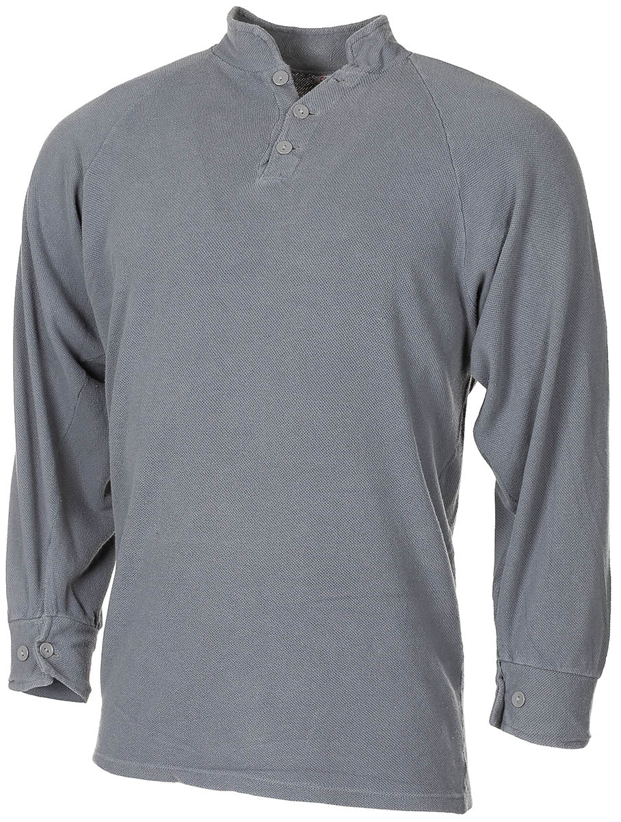 Chemise en jersey danoise à patte boutonnée, surplus d'occasion, lot de 10