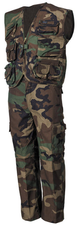 Ensemble enfant MFH gilet multipoche et pantalon à jambes amovibles, coupe d'été