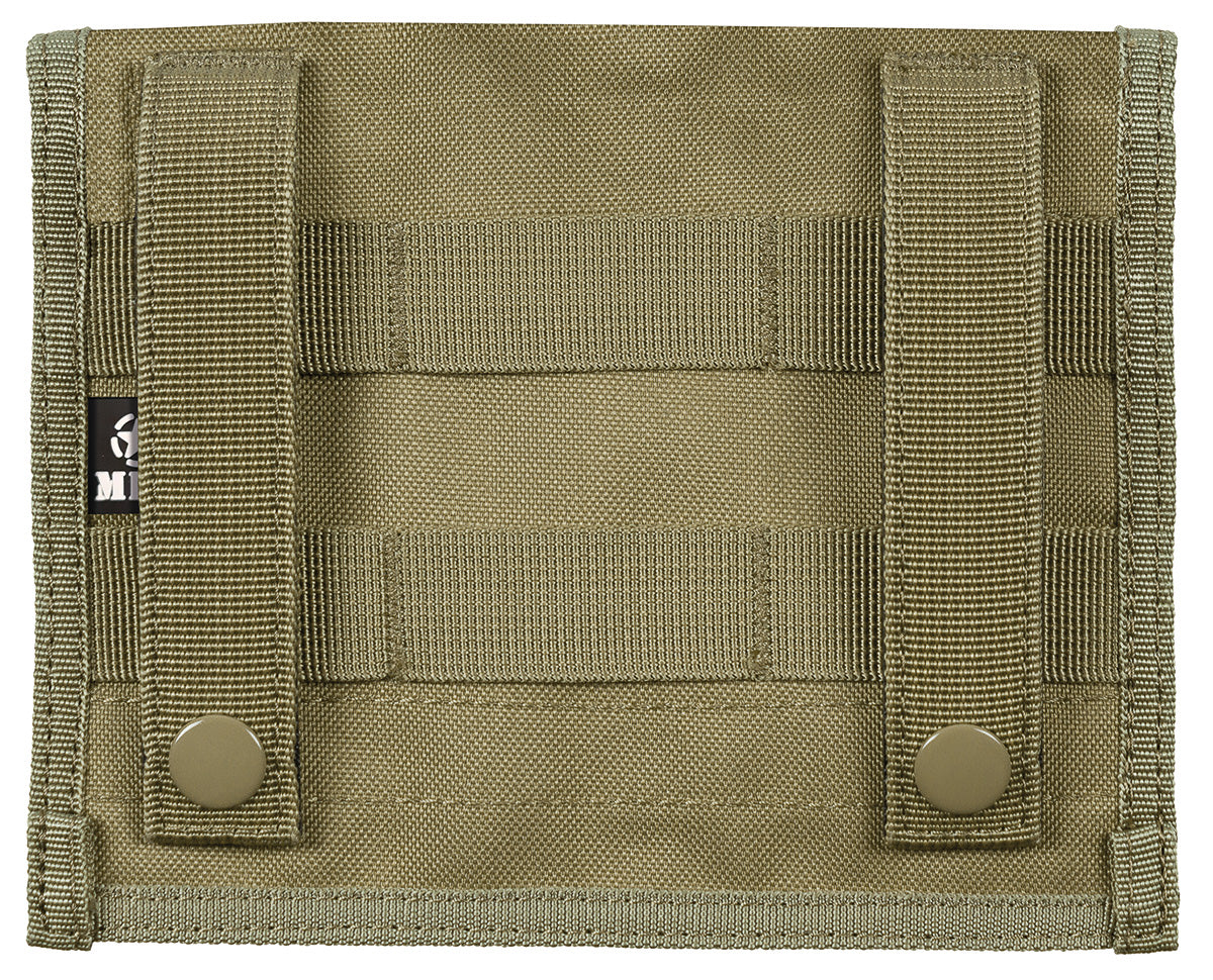 Poche de poitrine MOLLE MFH en polyester 18 × 14 cm à deux compartiments plats