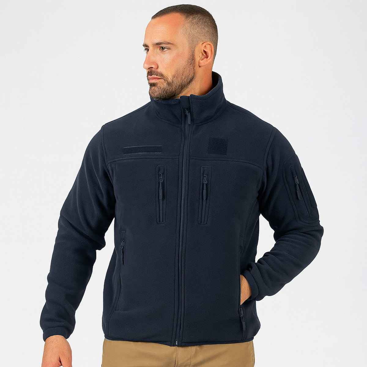 Veste polaire Fitté polyester 390 g/m² fermeture à glissière pleine longueur