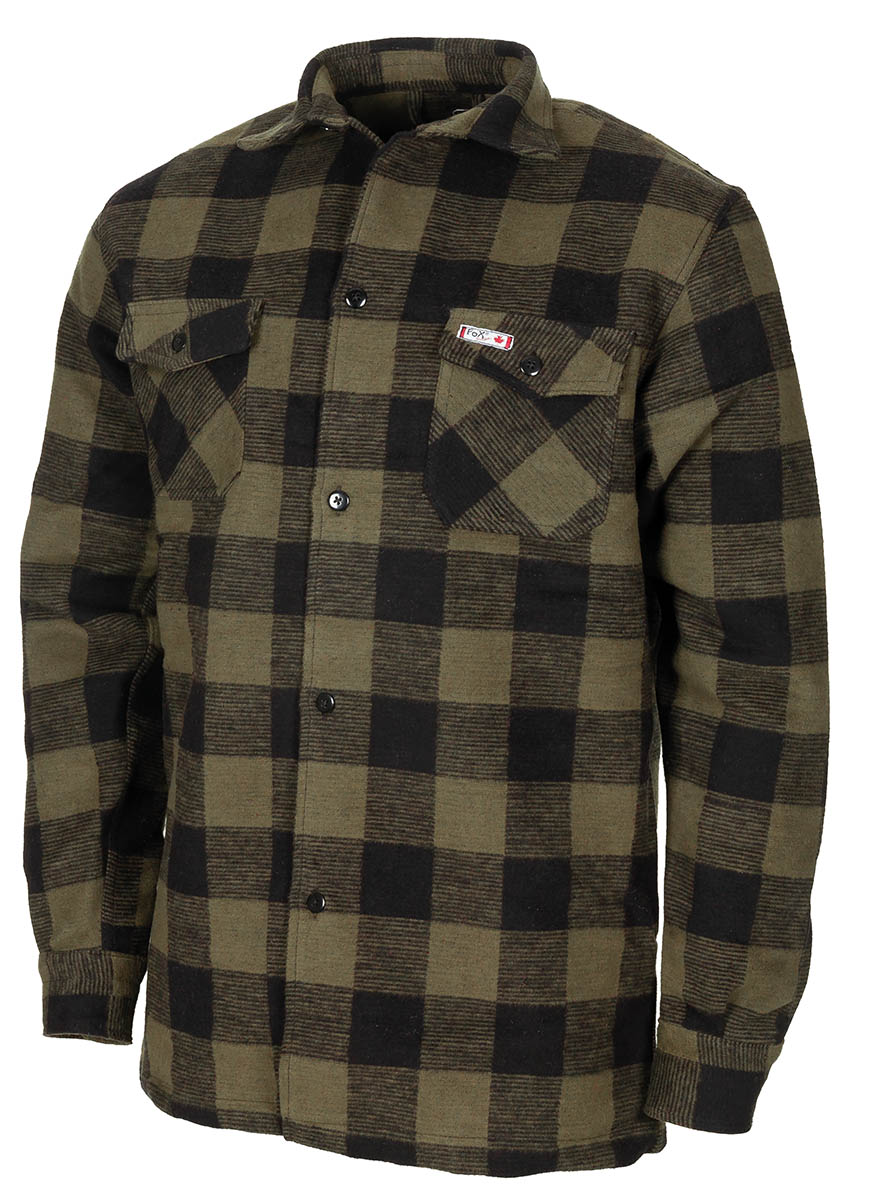 Chemise de bûcheron Fox Outdoor en flanelle épaisse de coton dos double épaisseur